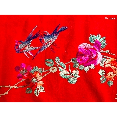 花鸟刺绣“双燕齐飞”-粤绣画/潮绣画-7788旧书网