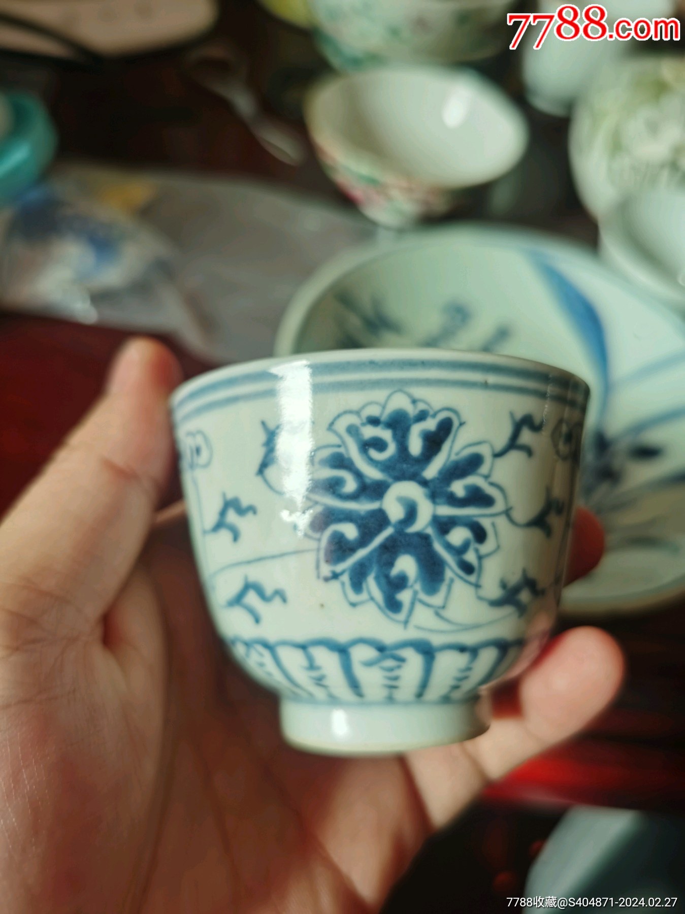 晚清官窑画片全美品底款若深珍藏-青花瓷-7788旧书网