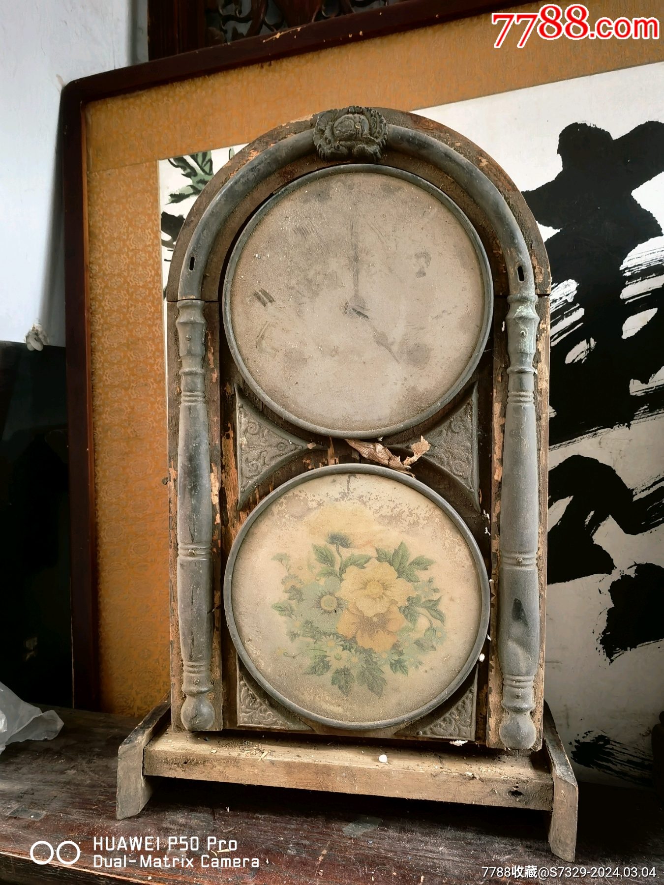 怀旧老物件民国老座钟钟表。当做配件处理_座钟/落地钟_博钰阁藏品居【7788收藏__收藏热线】