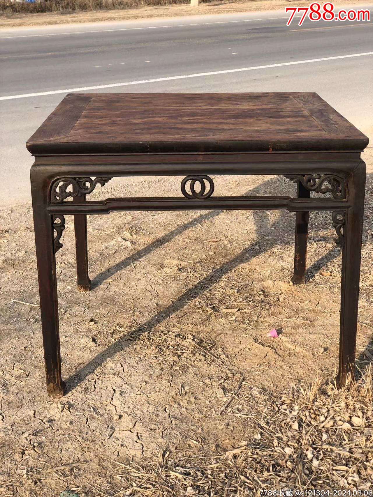 清代榆木八仙桌方桌餐桌老桌子老家具古典家具-价格:2600元-se99278244-木桌/几/案-零售-7788收藏__收藏热线