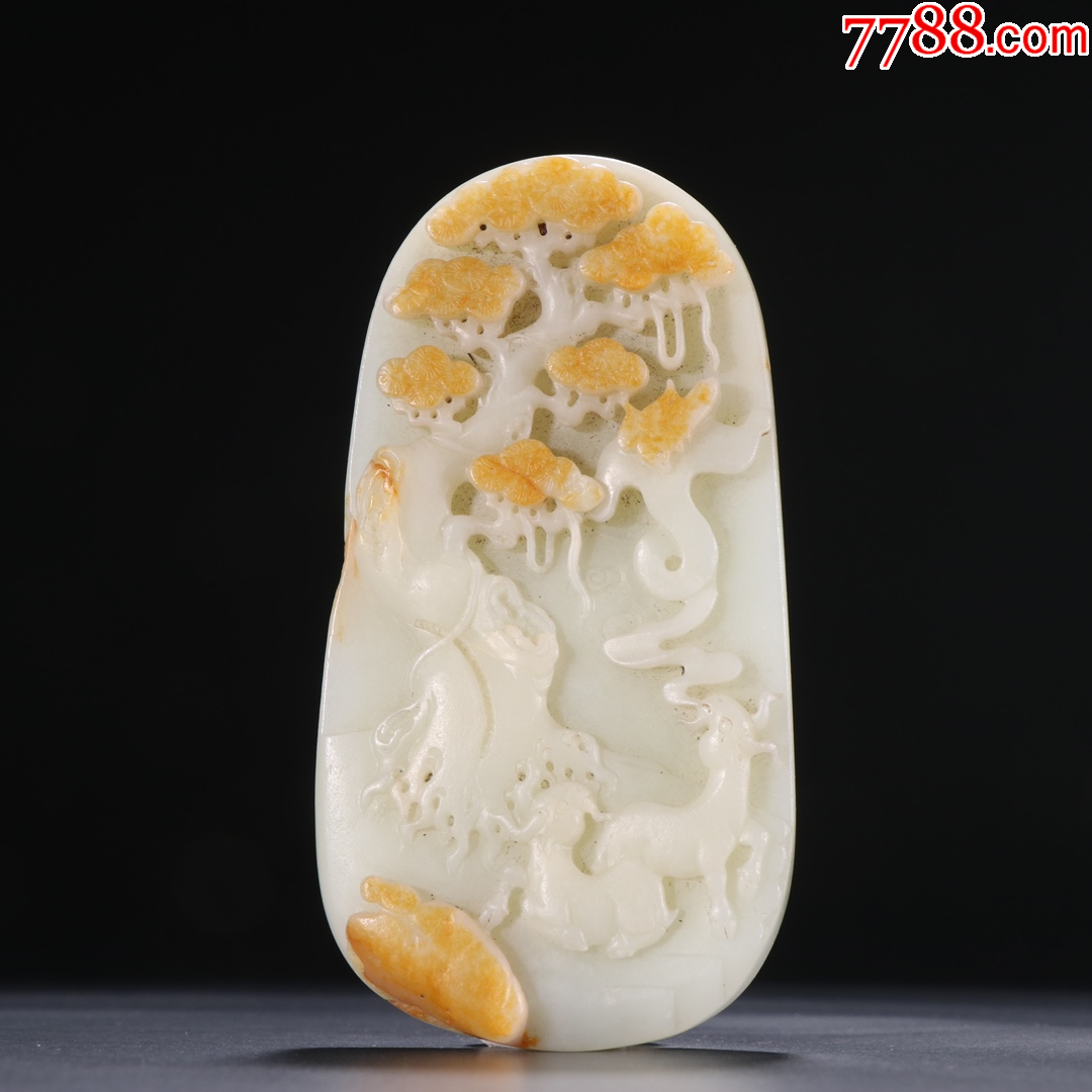 和田玉籽料鹿鹤同春雕件3-价格:13000元-se99280692-其他玉石/玉器-零售-7788收藏__收藏热线