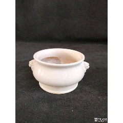 徳化窯 白高麗 獅子双耳香炉 白磁 中国古玩 中国美術 白南京