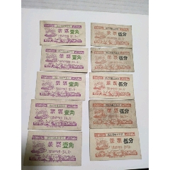(福建永安)燕江森林工業(yè)局菜票10張_永安收藏