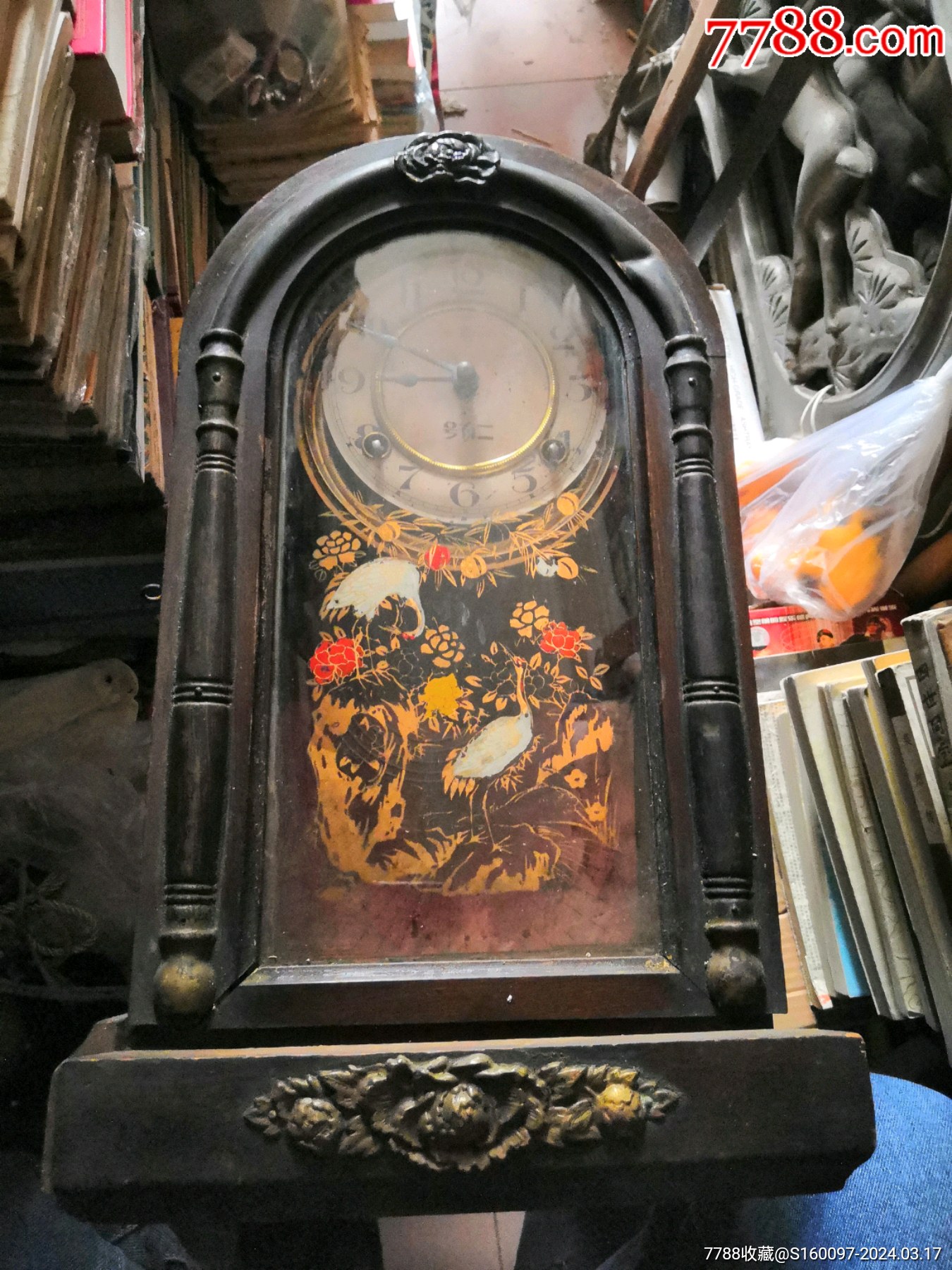 民国时期爱知洋字牌座钟_座钟/落地钟_大大怀旧店【7788收藏__收藏热线】