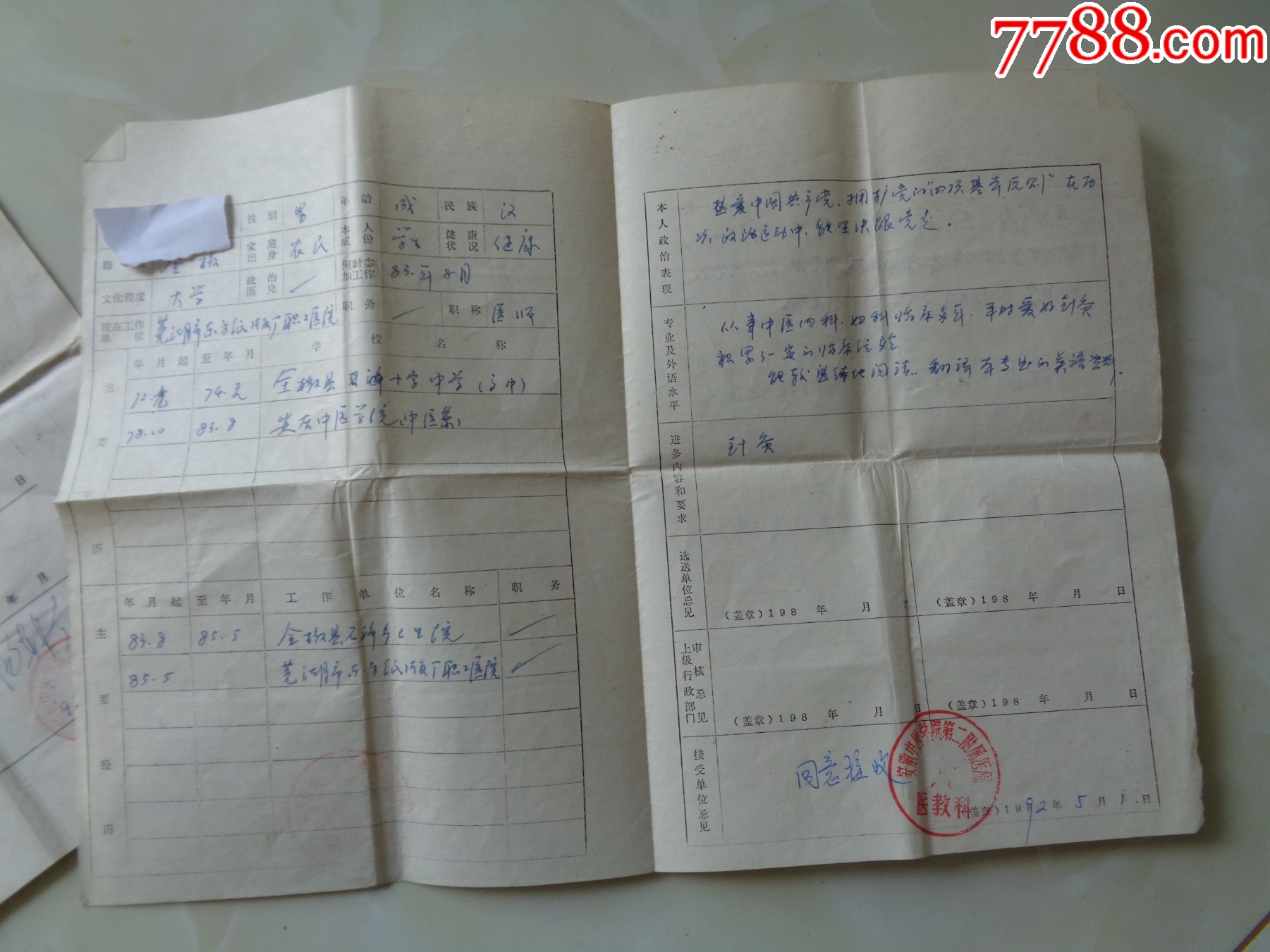 医药卫生人员进修.安徽中医学院【申请】_毕业/学习证件【美丽芜湖半山半水】_第2张_7788漆器收藏