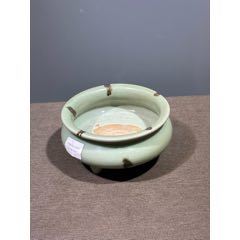 宋代龙泉窑点彩三足香炉老瓷器古瓷器农村老物件-青瓷/秘色瓷-7788红宝书