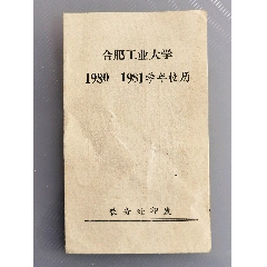 合肥工业大学1980-1981学年校历