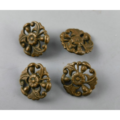 喜字老铜扣大中小共3枚隆全顺款