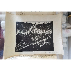 农村学科技木刻版画1963年73*49cm-版画原作-7788旧书网