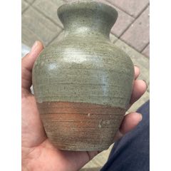 明代绿釉老窑瓷罐2116厘米