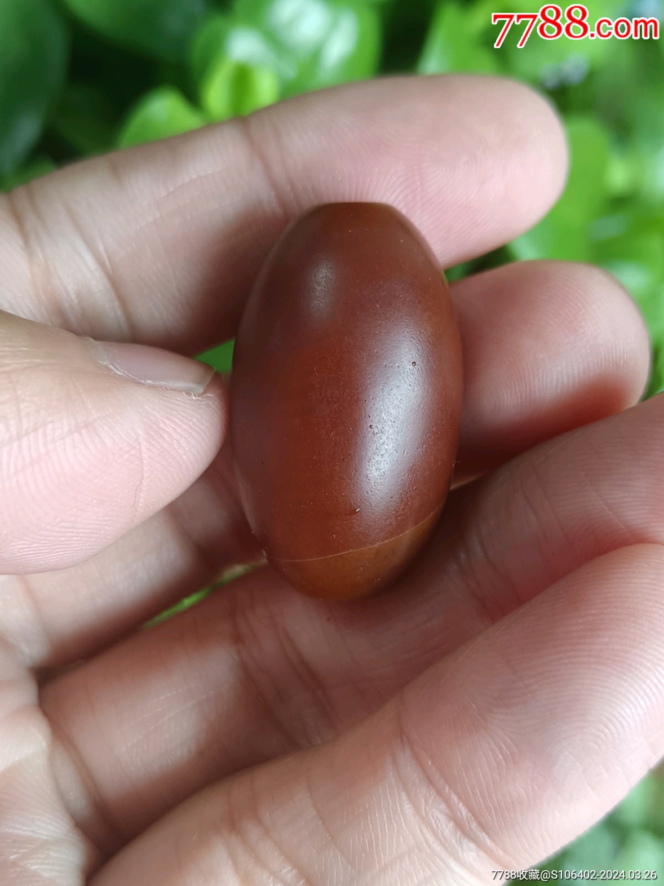 老天珠,老暗红玛瑙天珠,原始藏珠,锁骨珠,看皮壳包浆器型起码到清代,油性都吃进去_其他玉石/玉器_海上闻人【7788收藏__收藏热线】