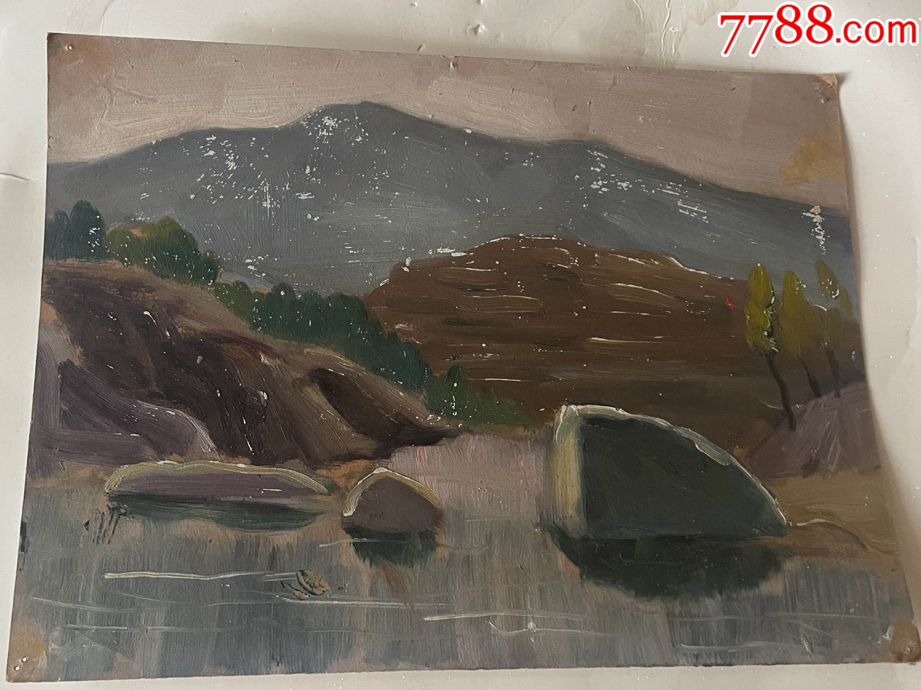 无名风景小油画（画片5）尺寸29公分×21.5公分_油画原画_方圆斋666 