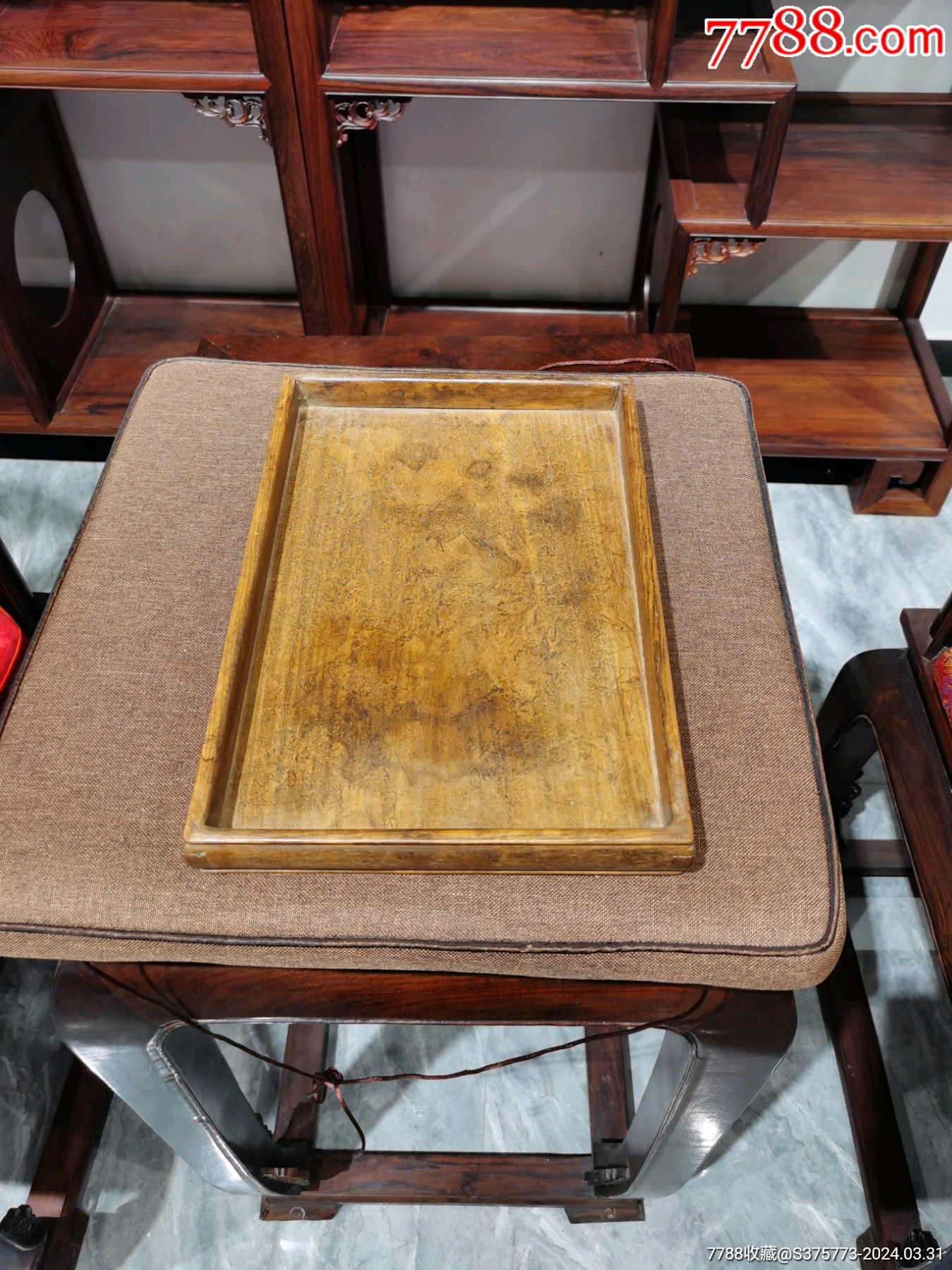 黄花梨赏盘_木盘/木盛具_荣庭古玩杂货铺【7788收藏__收藏热线】