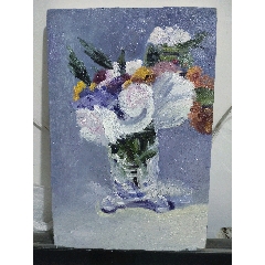 油畫靜物，油畫花卉，20*30厘米，帶內(nèi)框，_聚鑫院