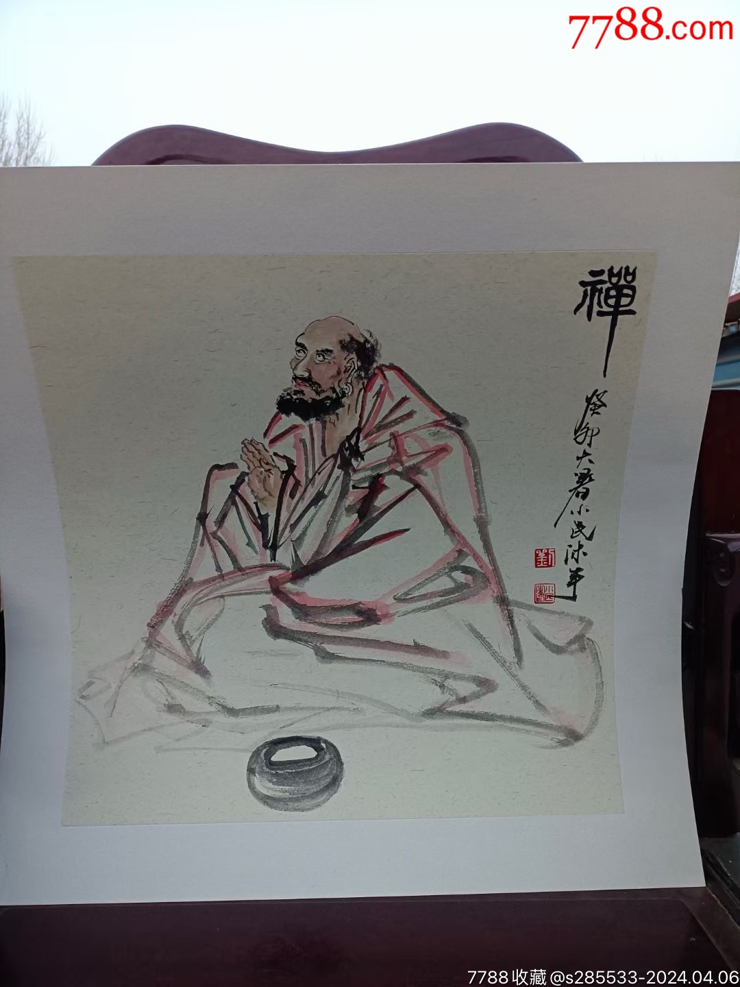 名家手绘画一幅_人物国画原作_收藏行情_回收价格_7788小本票