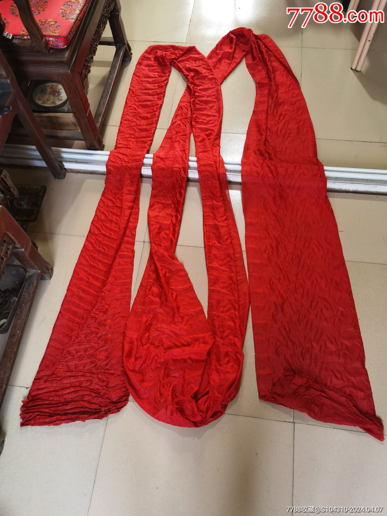 清代老彩绸,老红绫子_其他布艺品_雅逸轩【7788收藏__收藏热线】
