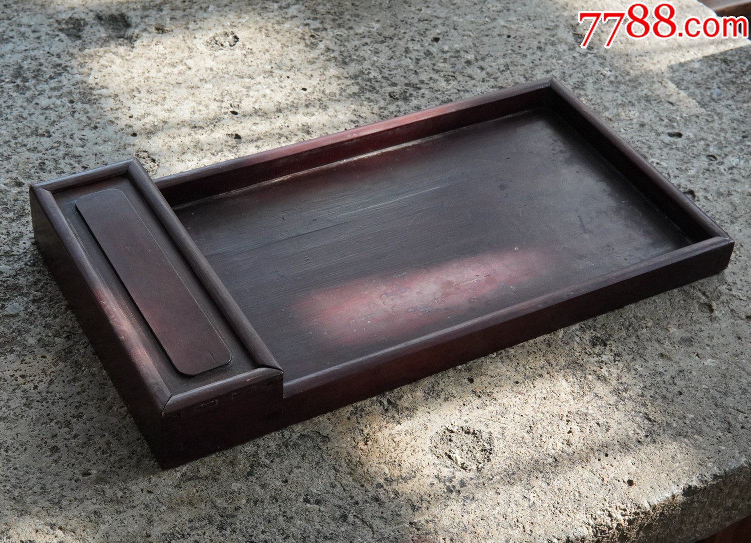 清代木盘茶盘文盘自带木盒抽盒文房茶道收纳_木盘/木盛具_岁寒堂【7788收藏__收藏热线】