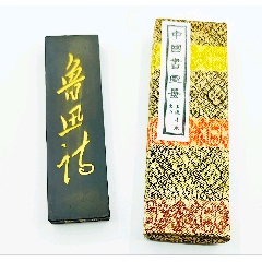 上海墨厂*八十年代《顶珠万寿无疆》一两净重约33.9克油烟102-徽墨/墨锭 