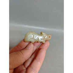 高古玉古玉老玉和田玉西周战汉玉器挂件旧藏和田玉虎-和田玉-7788