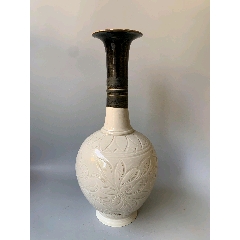 宋代定窑白釉刻花瓶-单色白瓷-7788收藏