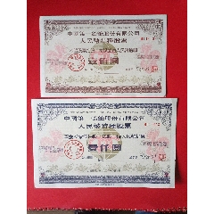 中国第一铅笔人民币特种股票（小全套）