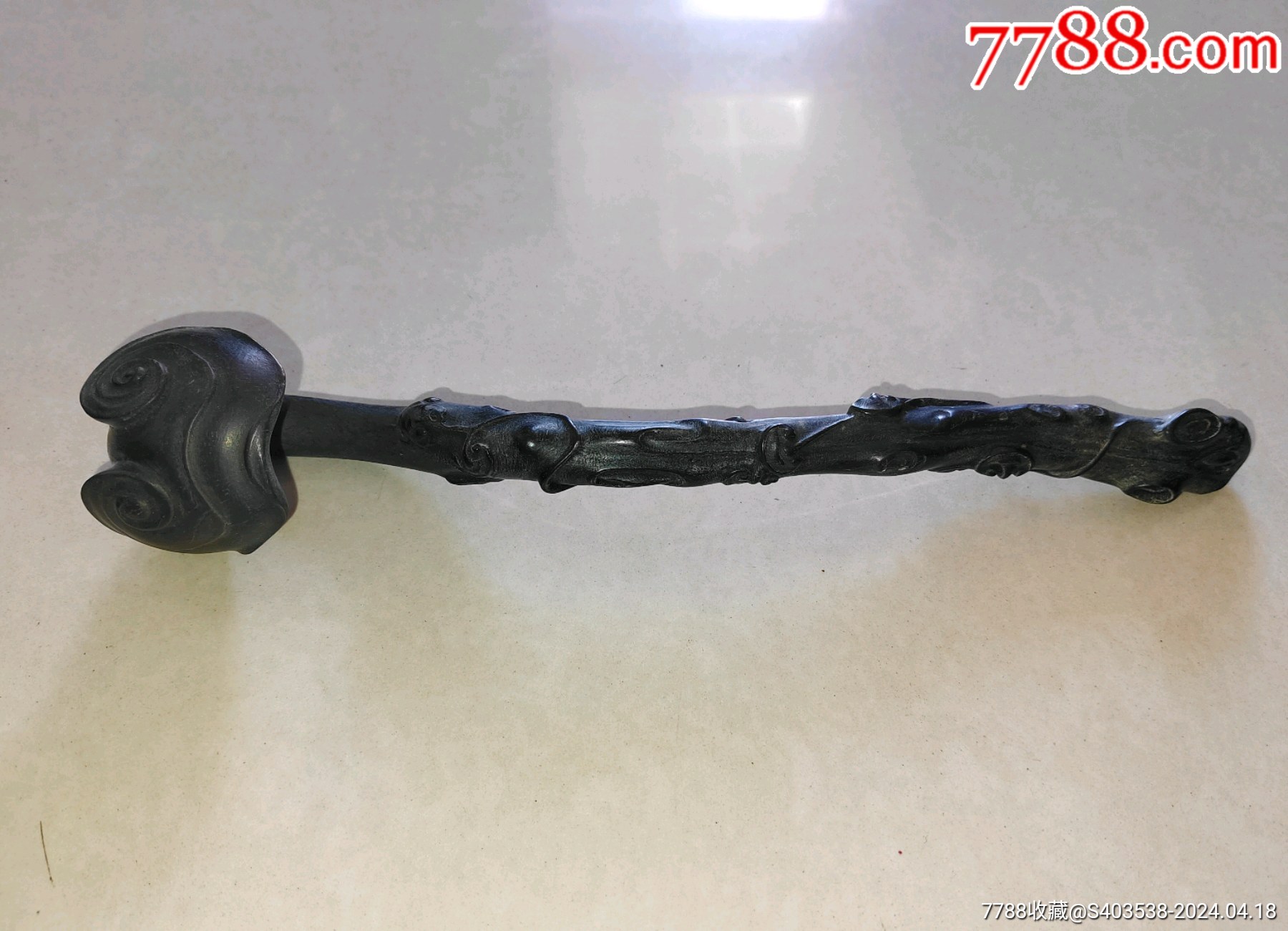 老货收藏老紫檀木如意摆件手把件-价格:169元-se100100580-木雕摆件-零售-7788收藏__收藏热线