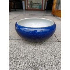 中国古美術•文房具•清時代蓝釉香炉：XG44-1 中国古美術•文房具•清時代蓝釉香炉：XG44-1