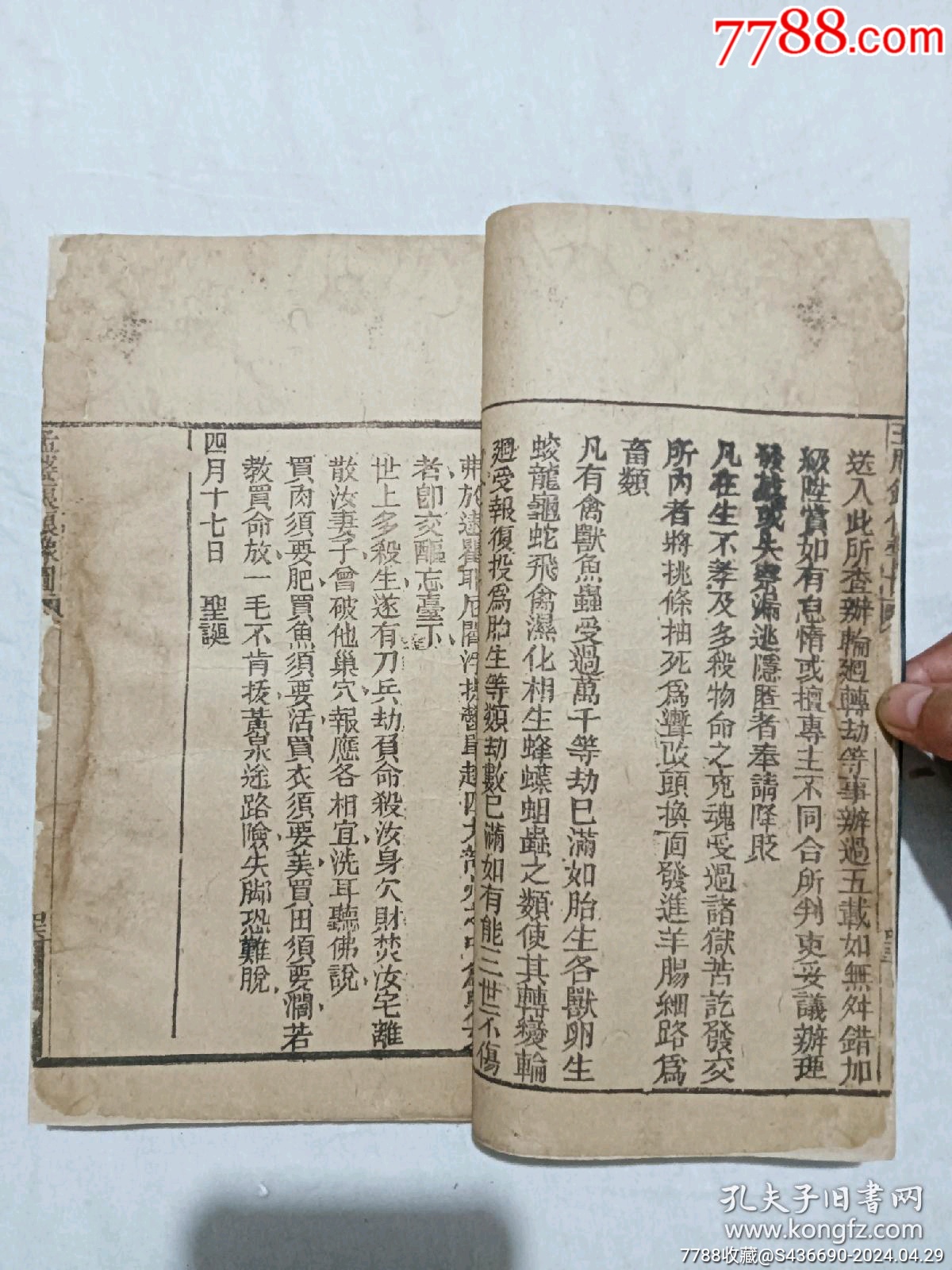 線裝宗教：玉歷鈔傳警世、_價格480元_第7張_7788收藏__收藏?zé)峋€