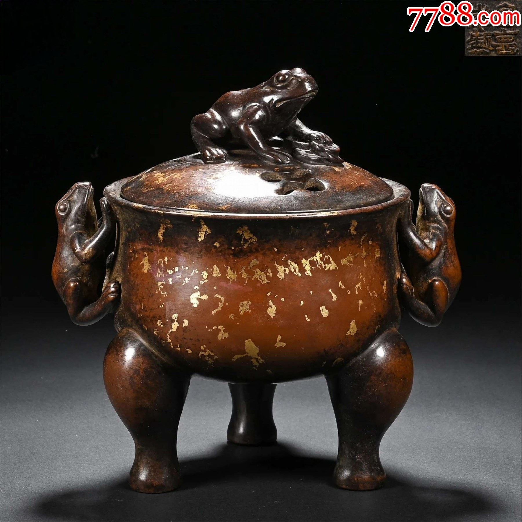 金蟾熏炉金蟾在古代神话故事中吉祥之物,_铜炉_湖南玉石翡翠老店【7788收藏__收藏热线】