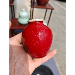 郎窑红釉小水盂水承，文房水盂水承_红釉瓷_小天杂货铺【7788旧书网】