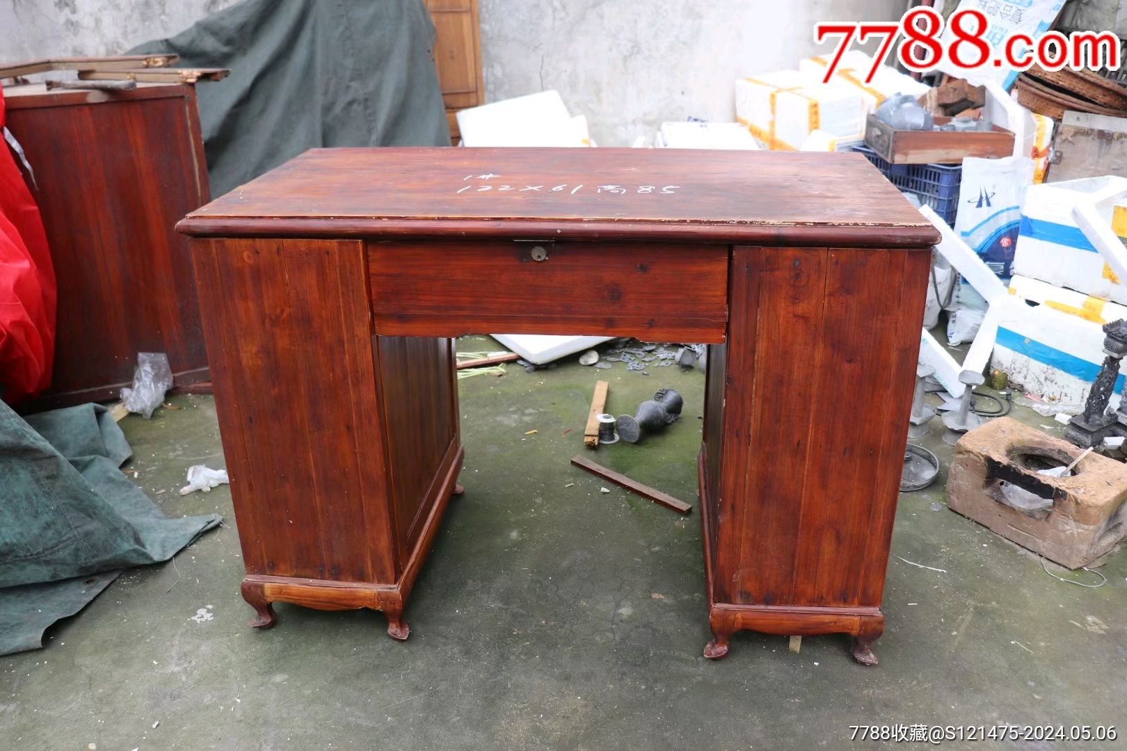 民俗老物件怀旧老家具，老木办公桌，书桌，桌子特价388元邮费自理，图片实拍，尺_其他根雕/木雕_图片欣赏_收藏价格_7788烟标收藏