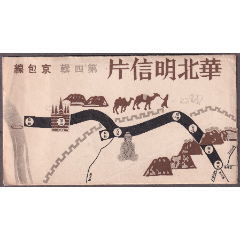 民国华北明信片----京包铁路沿线（第4集张家口）带封套少见，5枚全