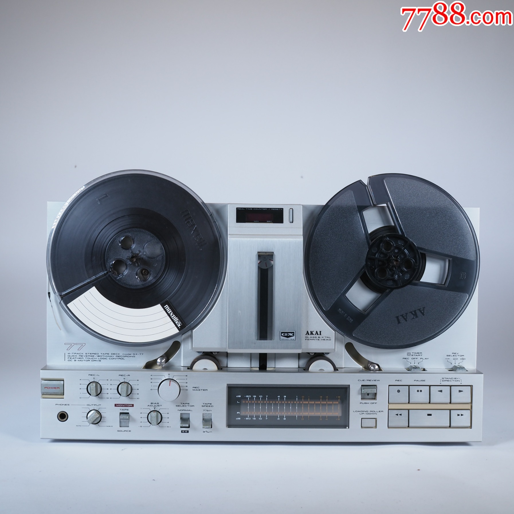 日本中古雅佳AKAIGX77盘式开盘磁带录音机开盘机4轨双向立体音响
