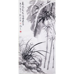 白石后人齐自来画虾