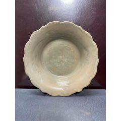 宋，龙泉黄釉刻花碗。-青瓷/秘色瓷-7788红宝书