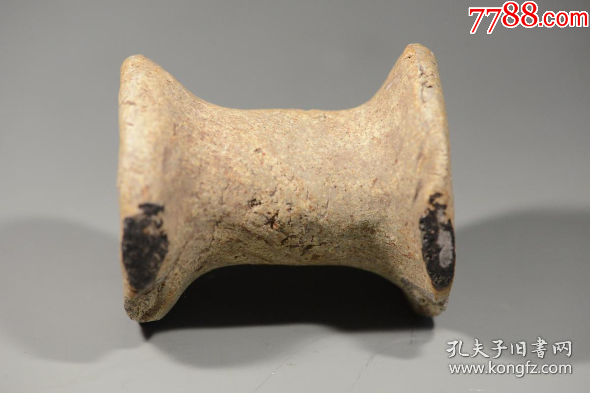 唐宋西夏瓷纺轮工字型支钉5×5×6cm-价格:300元-se100620011-单色白瓷-零售-7788收藏__收藏热线