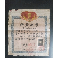1962年山西省临猗县毕业证书