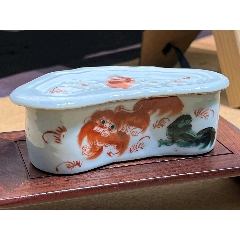 中国景德镇567瓷文*时期70年代创汇出口立新瓷厂粉彩万寿无疆壶承