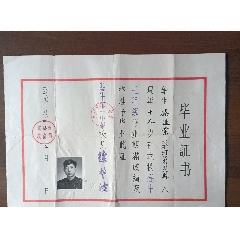 1956年北京市第一中学毕业证书