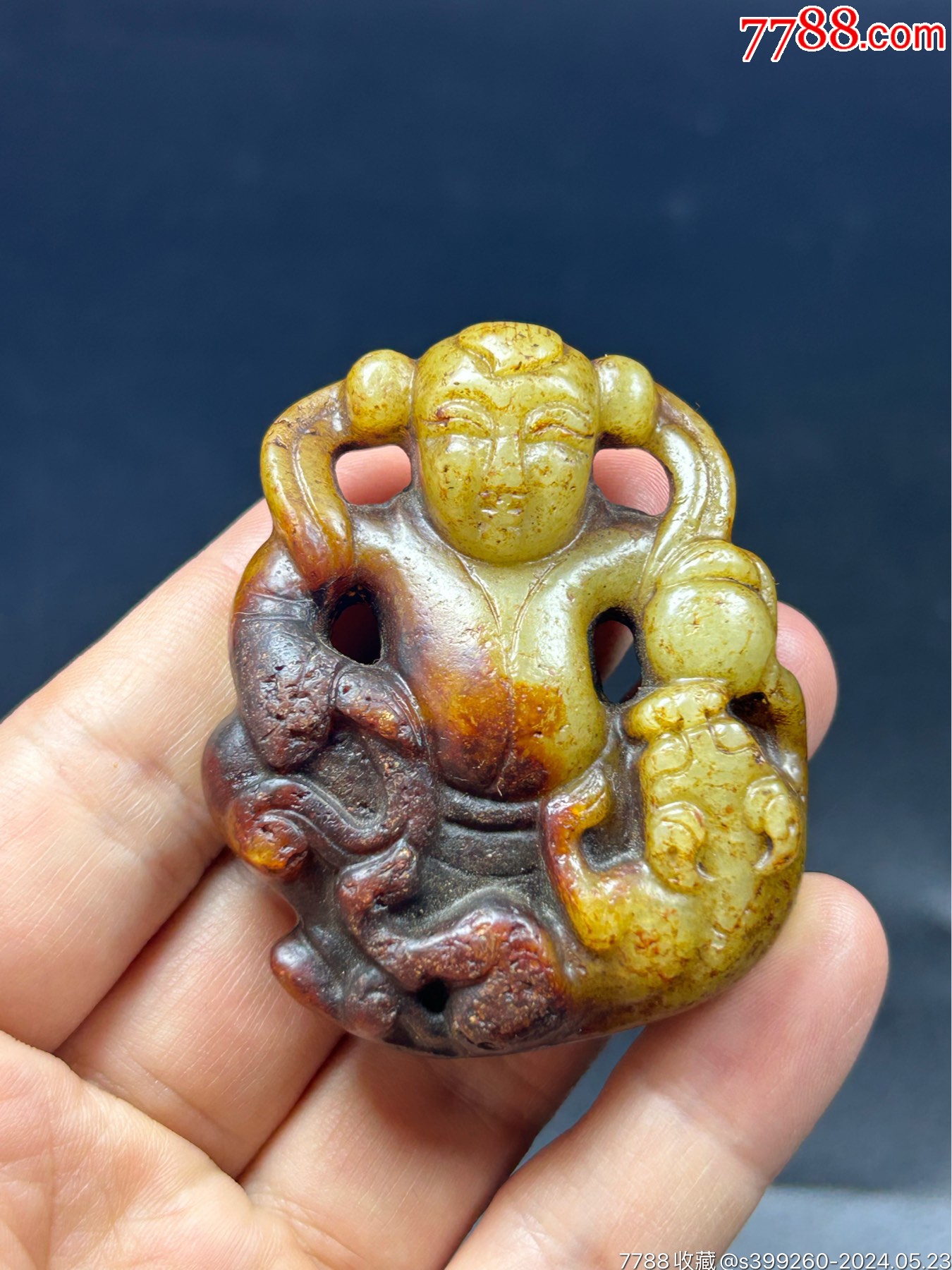 専用物 昔玉石雕刻 和田玉 2個同捆