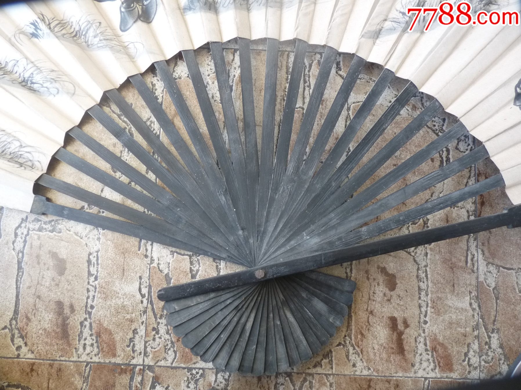 手绘骏马图大竹扇_折扇/纸扇_第7张_7788纸艺