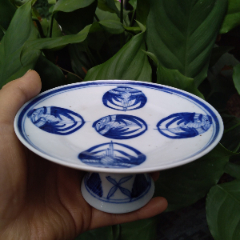 真品清代古玩古董瓷器清朝青花夔龙香炉全品民俗陶瓷老物件包老-青花瓷