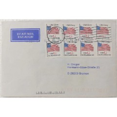 美国邮票国旗/星条旗1995年G面值普票实寄封
