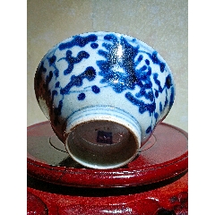 青花茶圆 /strong>_青花瓷_白地青花_清朝_杯_花卉_景德镇窑