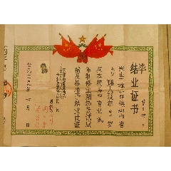 (首见)北京药品/1959年北京药品器械学校(结业证书)