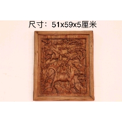 松木高浮雕挂屏-￥1,600 元_木雕壁画/壁挂_7788网