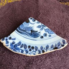 清道光青花海水龙纹敞口香炉-青花瓷-7788旧书网