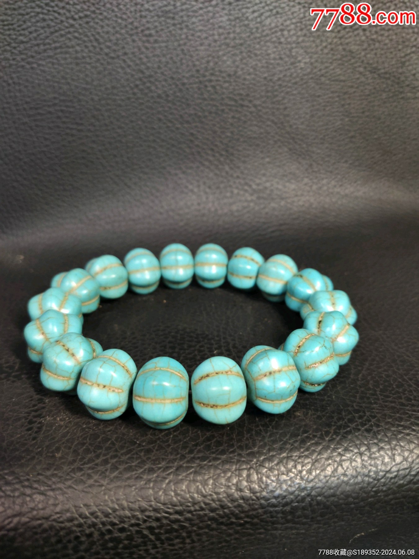 绿松瓜棱手串-绿松石-7788旧书网