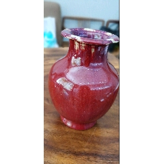 清代紅釉琵琶尊_雷雷的店