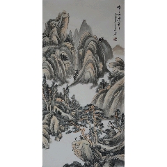 《峰峦叠翠》著名画家王春荃先生三尺整张山水作品，尺寸约99*49厘米